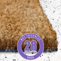 Coir Mat Natural, Custom Sizes - Thick (28mm)