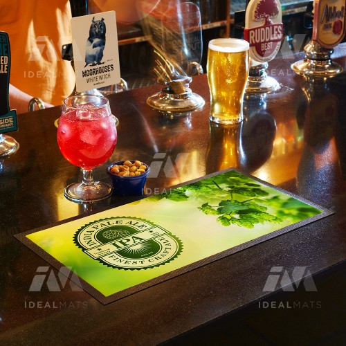 PubMat Waterproof Promotional Custom Printed Design Bar Runner Mat