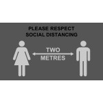 Covid 19 - Respect Social Distancing - Mat Landscape