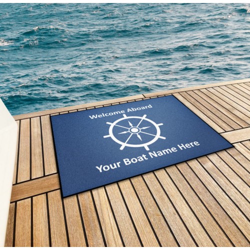 Nautiscope Design Deck Mat With Your Boats Name & Custom Message (8mm
